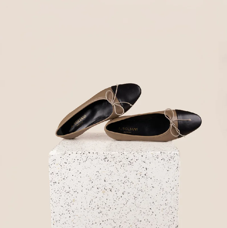 Women's Foot-Friendly Shoes Como - Taupe/Black Cap