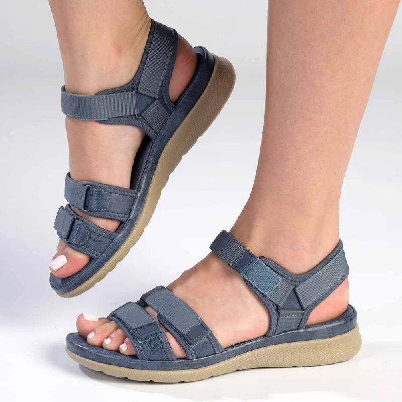Slip-On Shoes Promotion Franco Rossi Ladies Adventure Strap Sandals - Blue