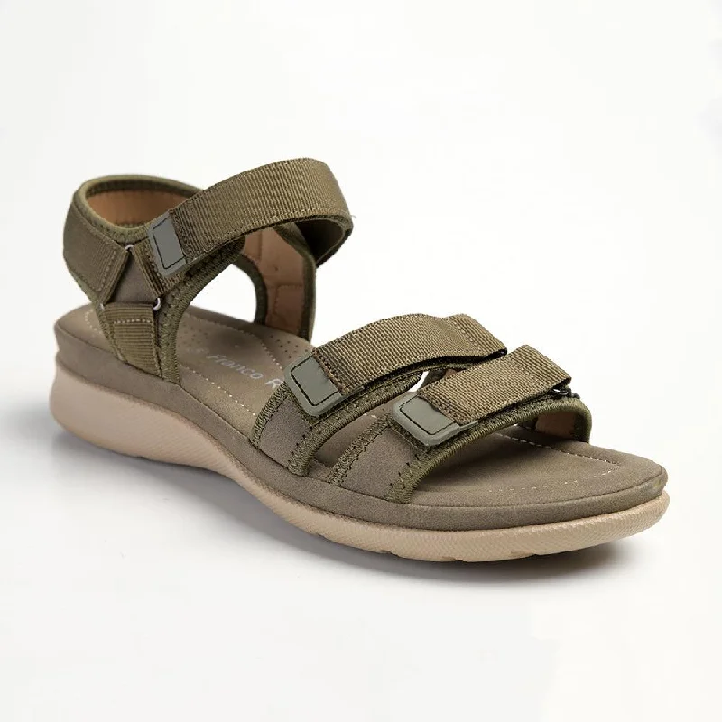 Limited Time Offer Franco Rossi Ladies Adventure Strap Sandals - Olive