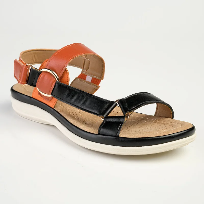Chic Style, Always In Vogue Franco Rossi Triangle Action Sandals - Black Multi