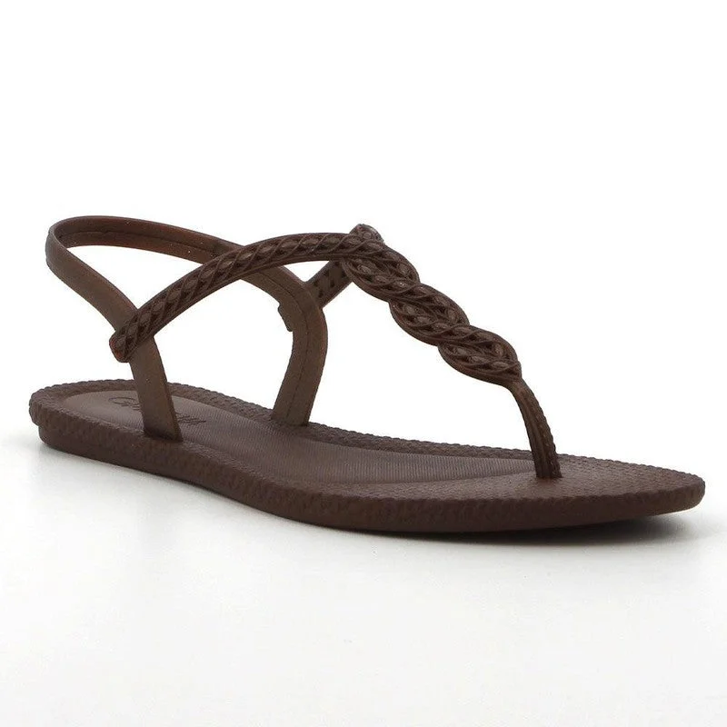 Comfortable Shoes Promotion Grendha Back Strap 3 Sandals - Brown