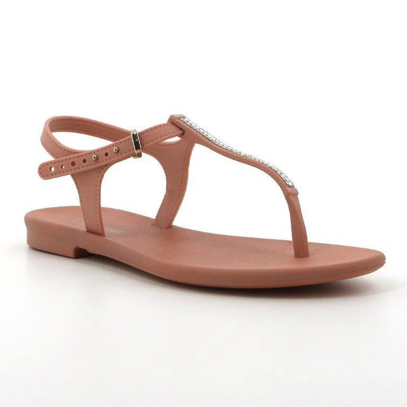 Comfortable Shoes Grendha Slingback Sandals with Trim - Nude