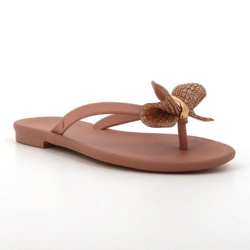 Affordable Shoe Fashion Grendha Thong with Bow Sandal - Nude