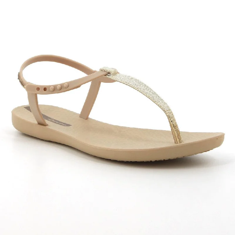 Forward Trendsetter Ipanema Back Strap Sandals With - Beige/Gold
