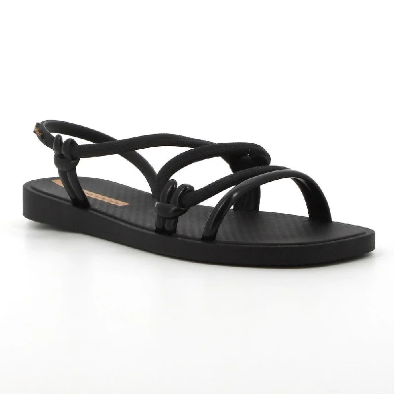 Holiday Glam Ipanema Strappy Sandal With Back Strap - Black
