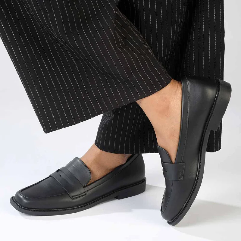 Sleek Dress Shoes Deal Madison Bliss Slip On Loafers - Black