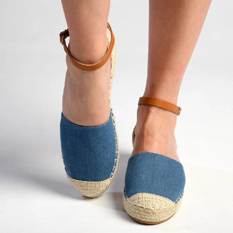 Sustainable Footwear Sale Madison Charlie Closed Espadrille Loafer - Denim Blue