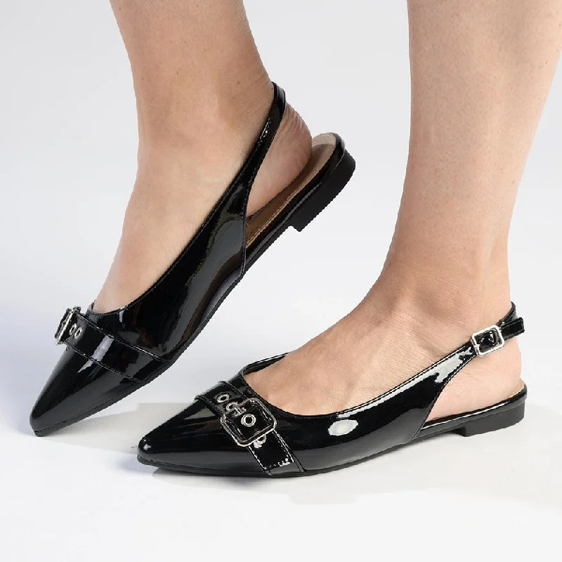 Comfortable High-Top Sneakers Madison Jackette Pump With Buckle - Black