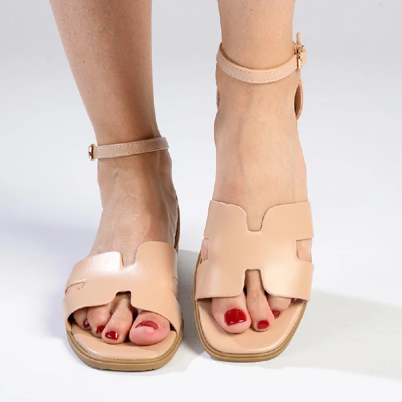 Supportive Shoes Offer Madison Jenny H Bar Sandal - Nude