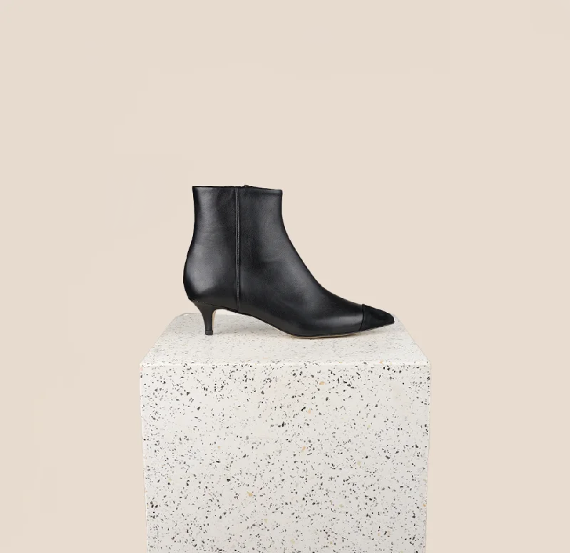 Women's Breathable Flats Mantova - Black Leather/ Black Suede