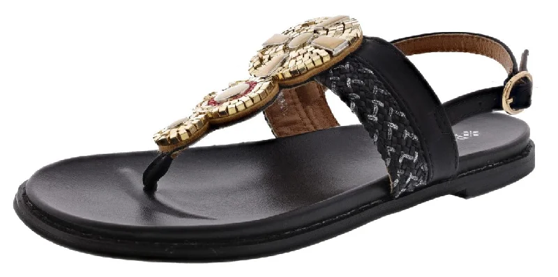 Comfortable Dressy Flats Offers Patrizia Women's Zinzibar Adjustable Back Strapped Thong Sandals