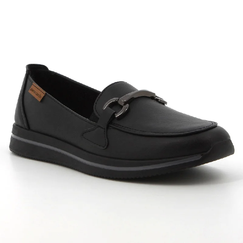 Unleash Your Fashion Pierre Cardin Ladies Moc With Trim - Black