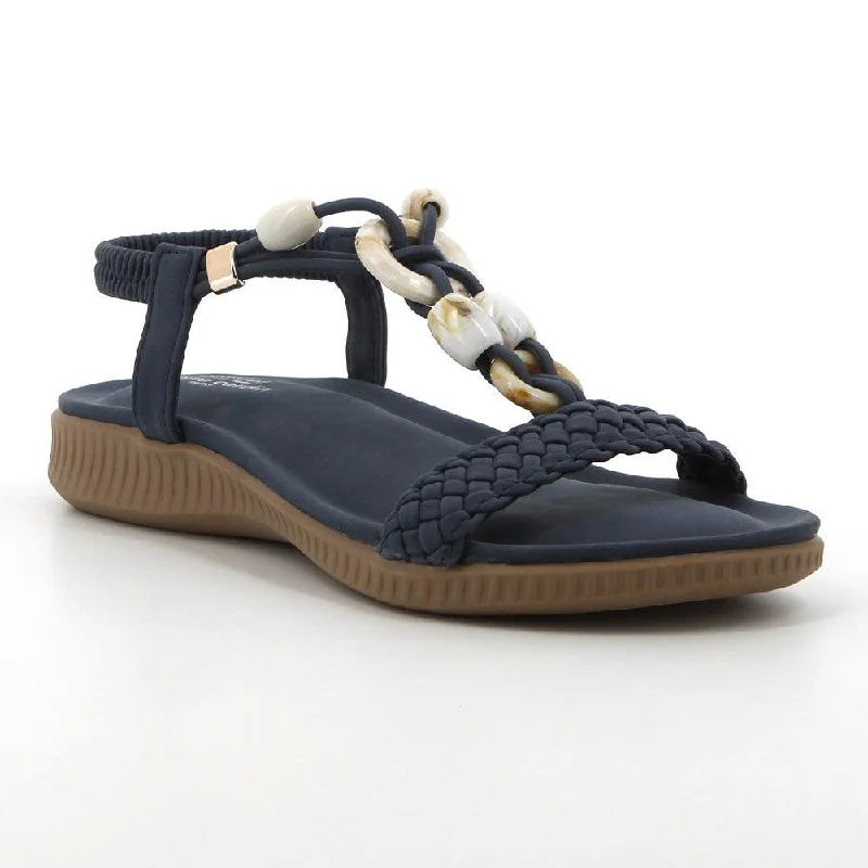 Affordable Women's Shoes Pierre Cardin Skyla Trimmed Sandal - Denim Blue