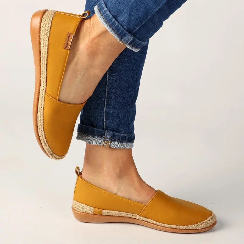 Vintage Boots Deals Pierre Cardin St Tropez Flats - Mustard