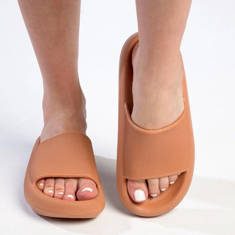 Trendy Boots Discount Soft Style by Hush Puppies Devi Push In Sandal - Burnt Orange