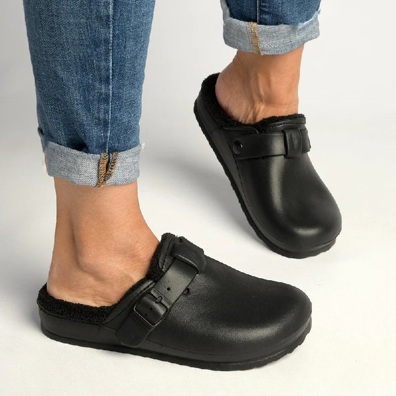 Latest Trends Soft Style by Hush Puppy Desi Fur Slip On - Black