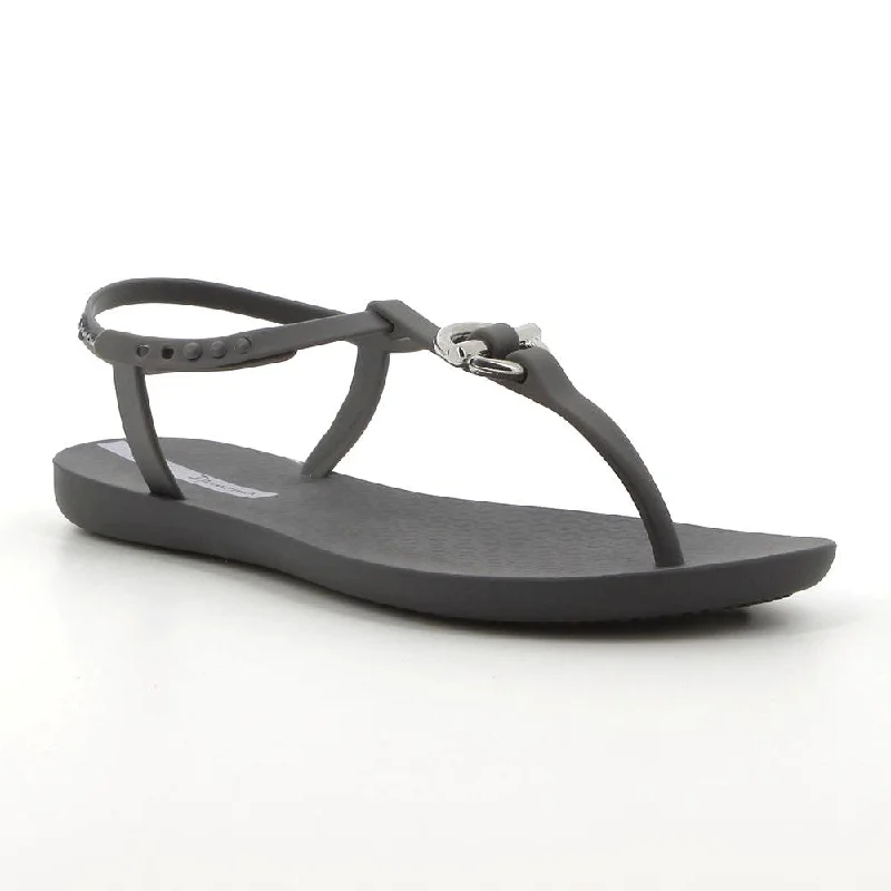 Ultra-Soft Flats Deal Thong Metal - Trim Sandals Slingback - Grey