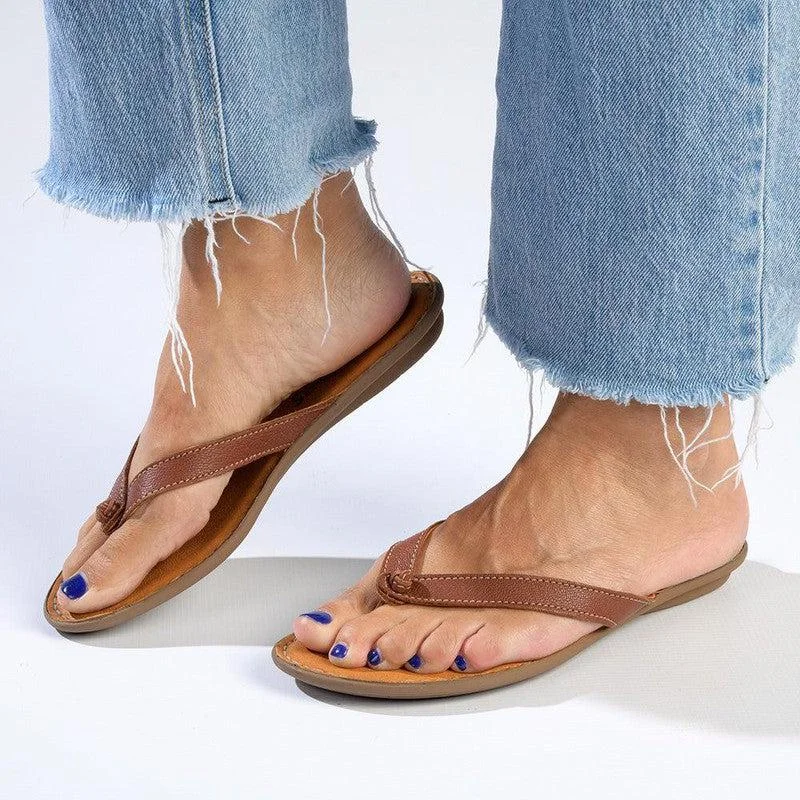 Soft Sole Casual Shoes Tsonga Esitolo Leather Thong Slip On Sandal - Suede Cayak