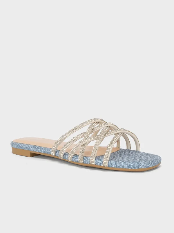 Romantic Fashion Discounts Women "ATERET" Decorated Summer Slippers