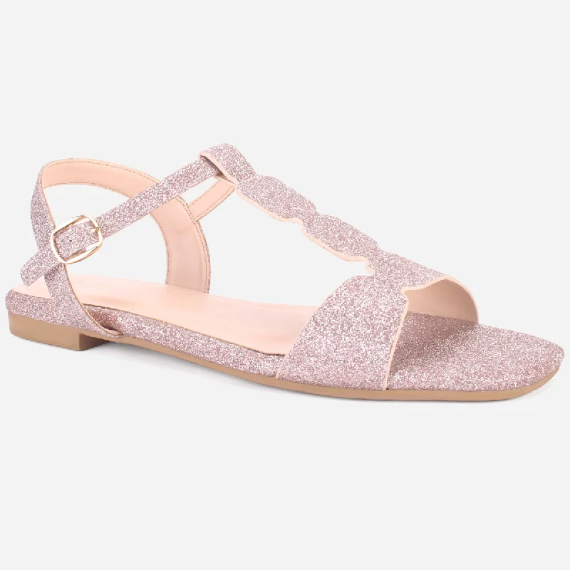 Casual Slip-Ons Promotion Womens "BENNU" Shimmery Summer Sandals