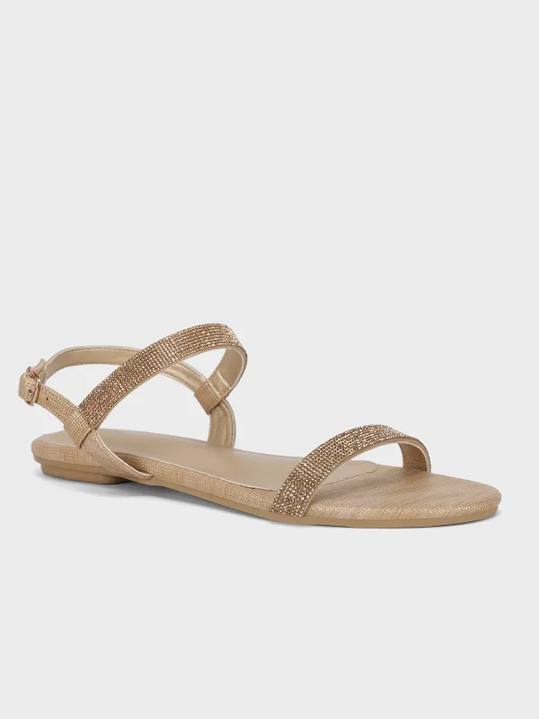 Versatile Fashion Shoes Women's "COACHI" Shimmer Flat Sandals