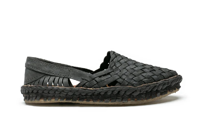 Exclusive Deals Online Woven Flat in Charcoal
