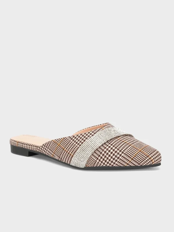 Fashionable Arch Support Shoes Promotion Women's "LEATON" Open Back Fancy Slippers