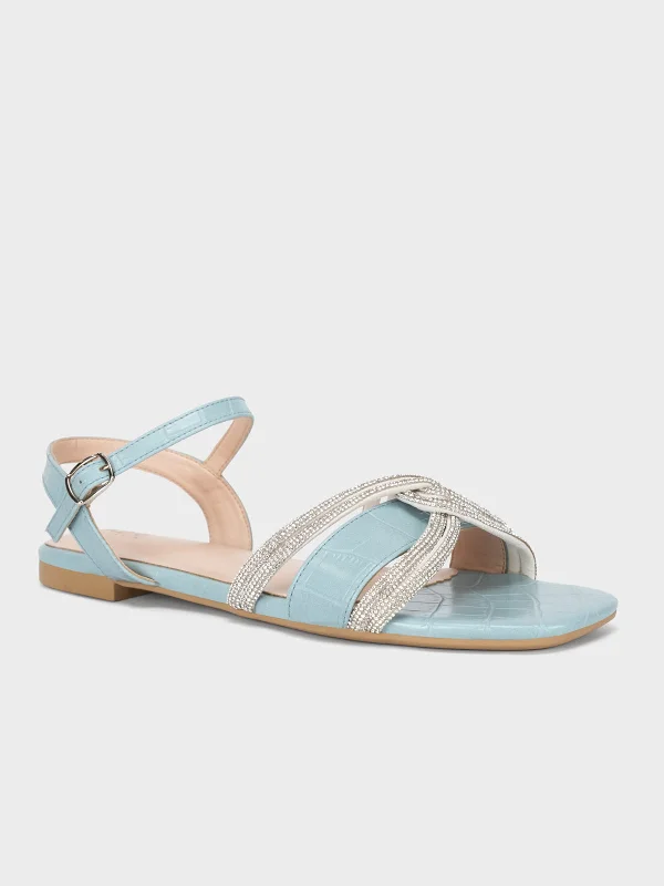 Non-Slip Shoes Women's "MARTINA" Crystals Detailing Sandals