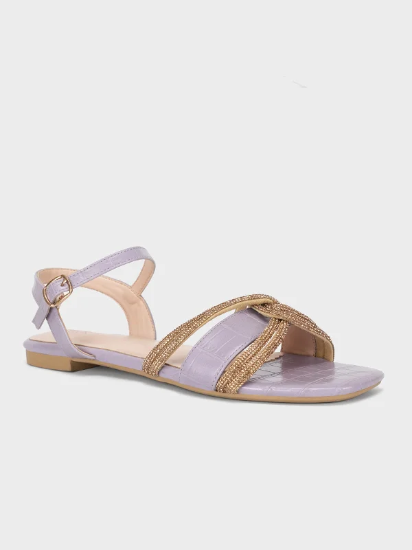 Walking Comfort Shoes Women's "MARTINA" Crystals Detailing Sandals