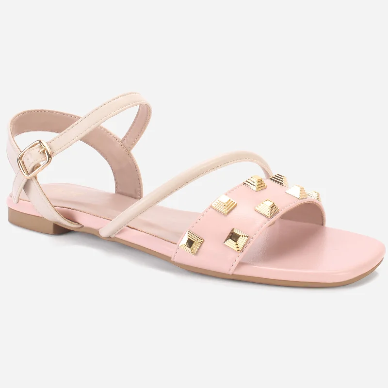 Smart Casual Shoes Sale Women's "RHINOTA" Stud Detailing Sandals
